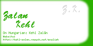 zalan kehl business card